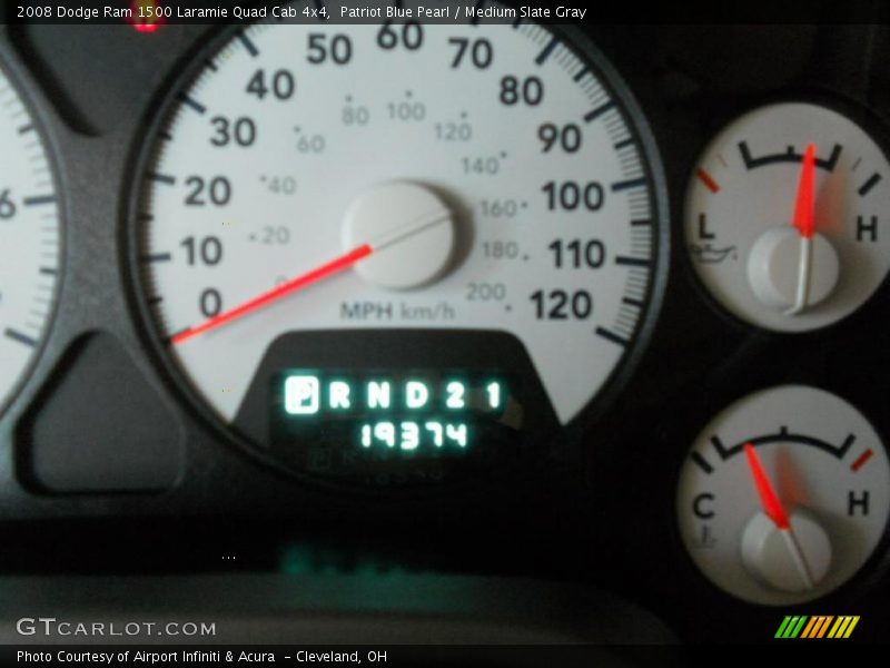 Patriot Blue Pearl / Medium Slate Gray 2008 Dodge Ram 1500 Laramie Quad Cab 4x4