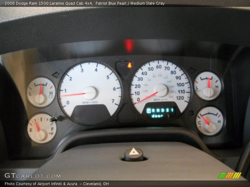 Patriot Blue Pearl / Medium Slate Gray 2008 Dodge Ram 1500 Laramie Quad Cab 4x4