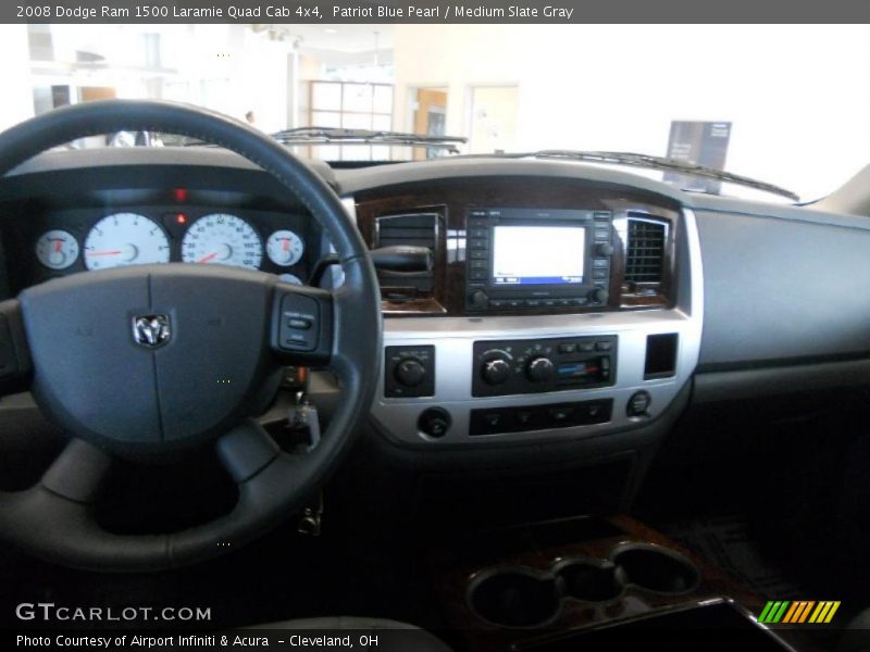 Patriot Blue Pearl / Medium Slate Gray 2008 Dodge Ram 1500 Laramie Quad Cab 4x4
