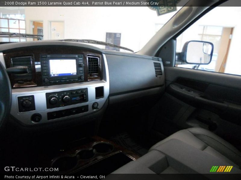 Patriot Blue Pearl / Medium Slate Gray 2008 Dodge Ram 1500 Laramie Quad Cab 4x4