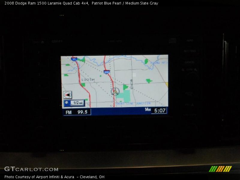 Patriot Blue Pearl / Medium Slate Gray 2008 Dodge Ram 1500 Laramie Quad Cab 4x4