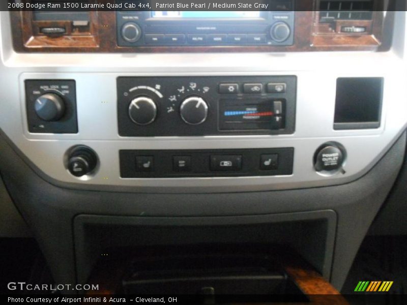 Patriot Blue Pearl / Medium Slate Gray 2008 Dodge Ram 1500 Laramie Quad Cab 4x4
