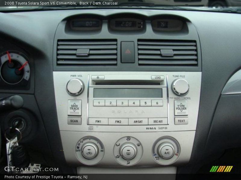 Black / Dark Charcoal 2008 Toyota Solara Sport V6 Convertible