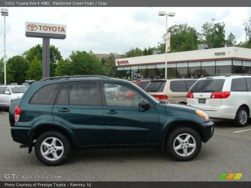 Rainforest Green Pearl / Gray 2003 Toyota RAV4 4WD