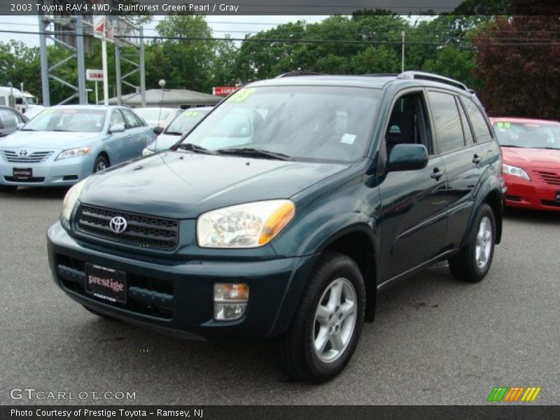 Rainforest Green Pearl / Gray 2003 Toyota RAV4 4WD