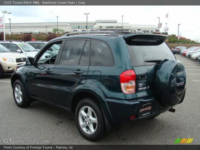 Rainforest Green Pearl / Gray 2003 Toyota RAV4 4WD