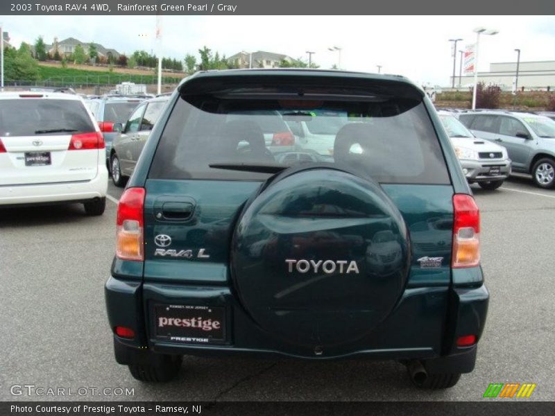 Rainforest Green Pearl / Gray 2003 Toyota RAV4 4WD