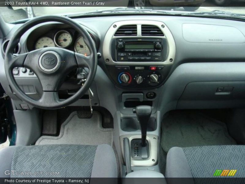 Rainforest Green Pearl / Gray 2003 Toyota RAV4 4WD
