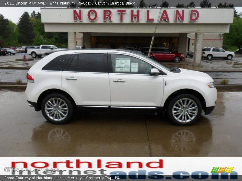 White Platinum Tri-Coat / Canyon/Charcoal Black 2011 Lincoln MKX AWD