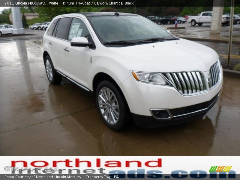 White Platinum Tri-Coat / Canyon/Charcoal Black 2011 Lincoln MKX AWD