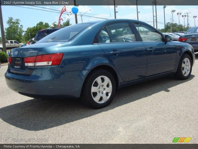 Aqua Blue / Gray 2007 Hyundai Sonata GLS