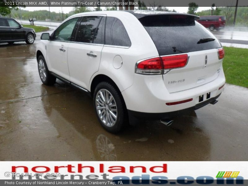 White Platinum Tri-Coat / Canyon/Charcoal Black 2011 Lincoln MKX AWD