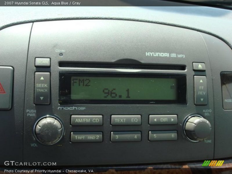 Aqua Blue / Gray 2007 Hyundai Sonata GLS