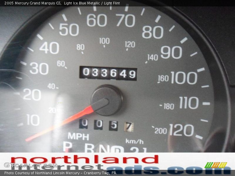 Light Ice Blue Metallic / Light Flint 2005 Mercury Grand Marquis GS