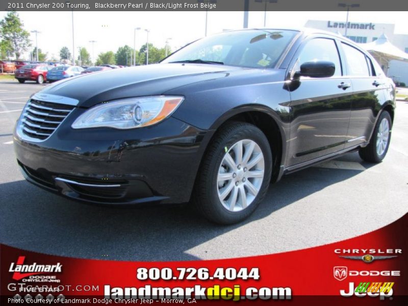 Blackberry Pearl / Black/Light Frost Beige 2011 Chrysler 200 Touring