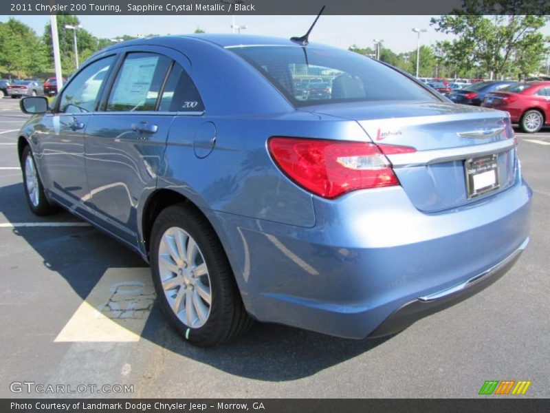 Sapphire Crystal Metallic / Black 2011 Chrysler 200 Touring