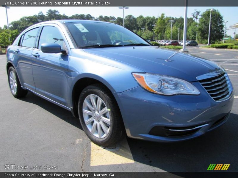 Sapphire Crystal Metallic / Black 2011 Chrysler 200 Touring