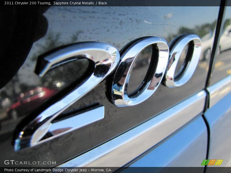 Sapphire Crystal Metallic / Black 2011 Chrysler 200 Touring