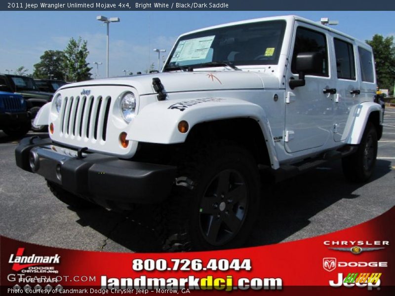 Bright White / Black/Dark Saddle 2011 Jeep Wrangler Unlimited Mojave 4x4