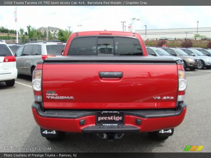 Barcelona Red Metallic / Graphite Gray 2009 Toyota Tacoma V6 TRD Sport Access Cab 4x4