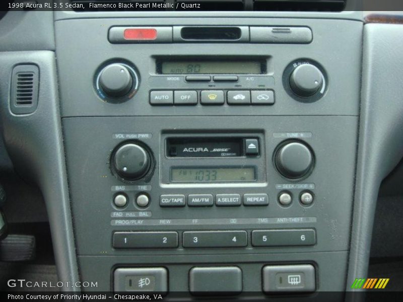 Controls of 1998 RL 3.5 Sedan