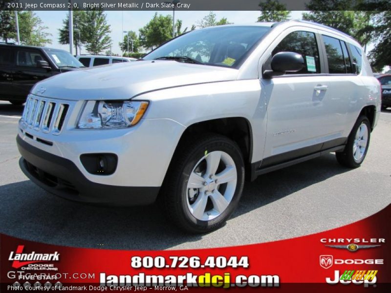 Bright Silver Metallic / Dark Slate Gray 2011 Jeep Compass 2.0