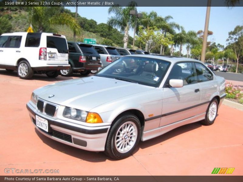 Arctic Silver Metallic / Black 1998 BMW 3 Series 323is Coupe