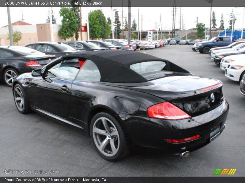 Jet Black / Black 2008 BMW 6 Series 650i Convertible