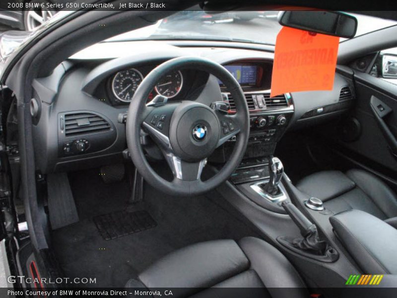 Jet Black / Black 2008 BMW 6 Series 650i Convertible