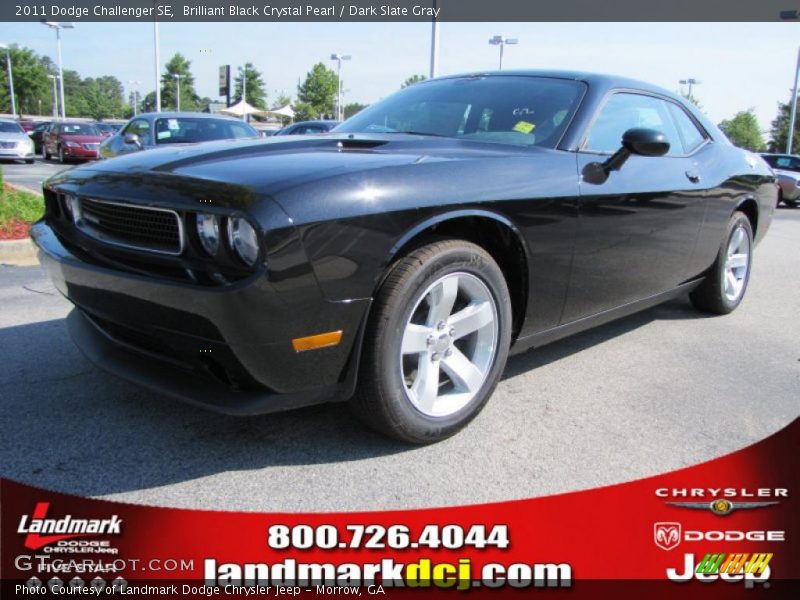 Brilliant Black Crystal Pearl / Dark Slate Gray 2011 Dodge Challenger SE