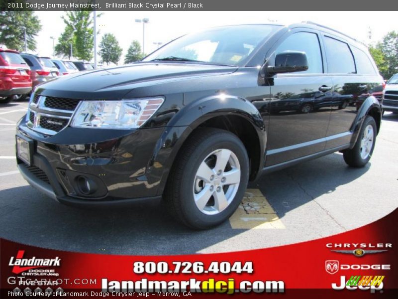 Brilliant Black Crystal Pearl / Black 2011 Dodge Journey Mainstreet