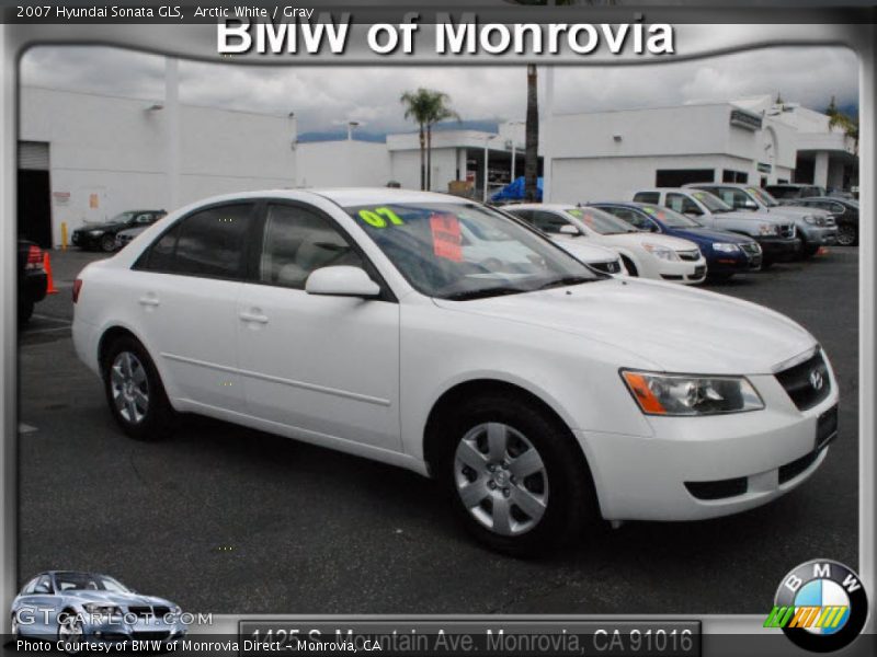 Arctic White / Gray 2007 Hyundai Sonata GLS