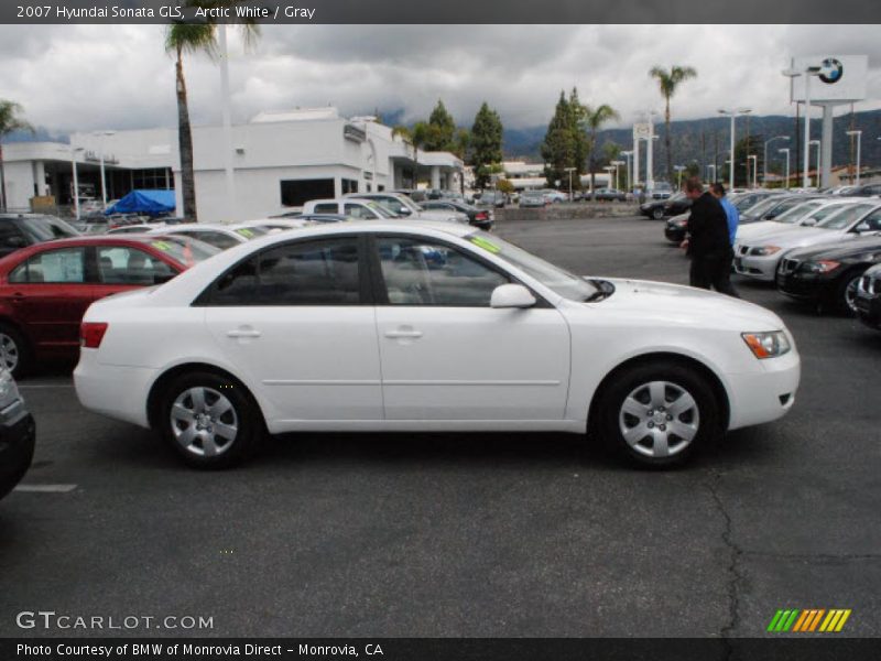 Arctic White / Gray 2007 Hyundai Sonata GLS