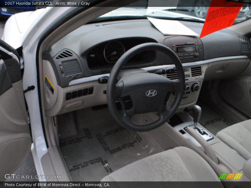 Arctic White / Gray 2007 Hyundai Sonata GLS