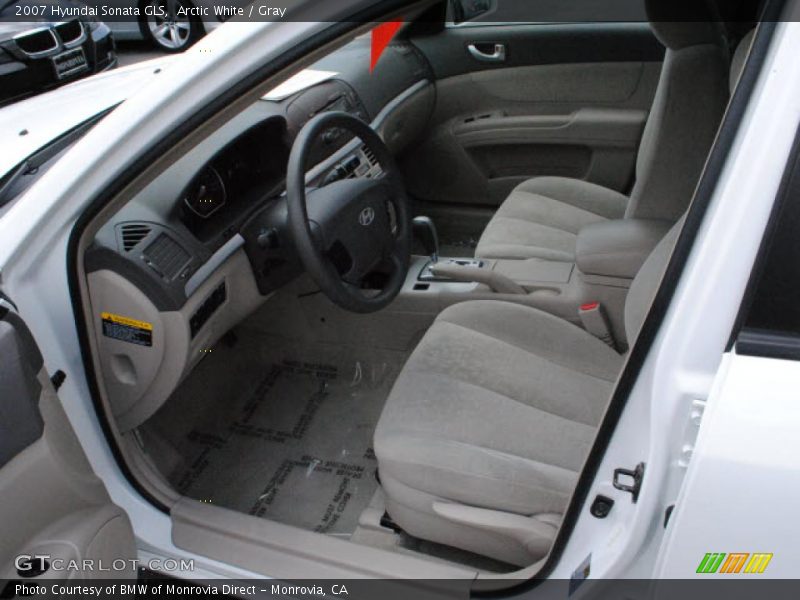 Arctic White / Gray 2007 Hyundai Sonata GLS