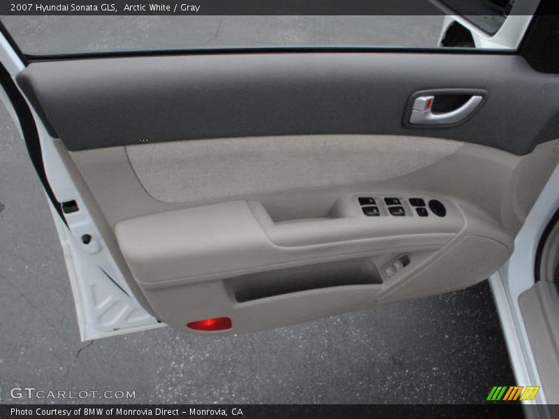 Arctic White / Gray 2007 Hyundai Sonata GLS