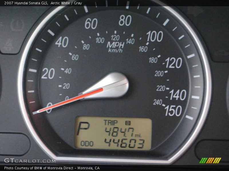 Arctic White / Gray 2007 Hyundai Sonata GLS