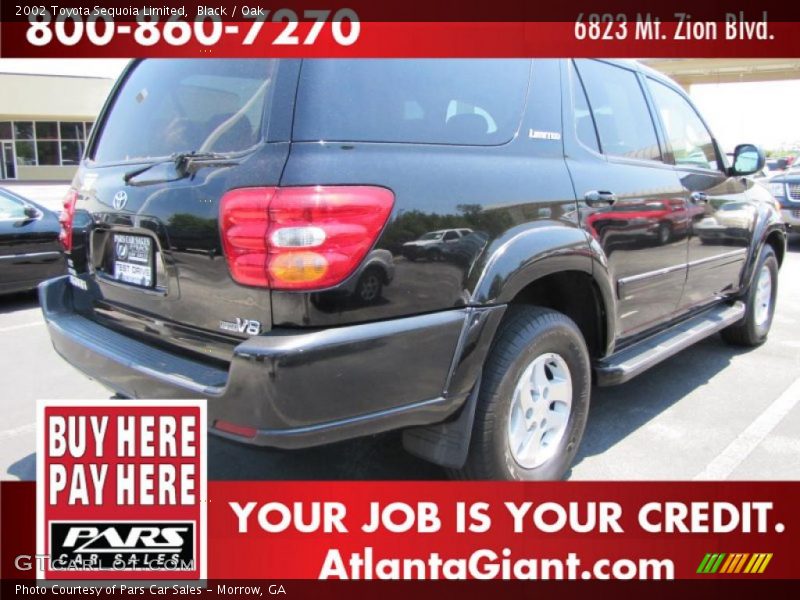 Black / Oak 2002 Toyota Sequoia Limited