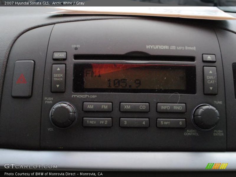 Arctic White / Gray 2007 Hyundai Sonata GLS