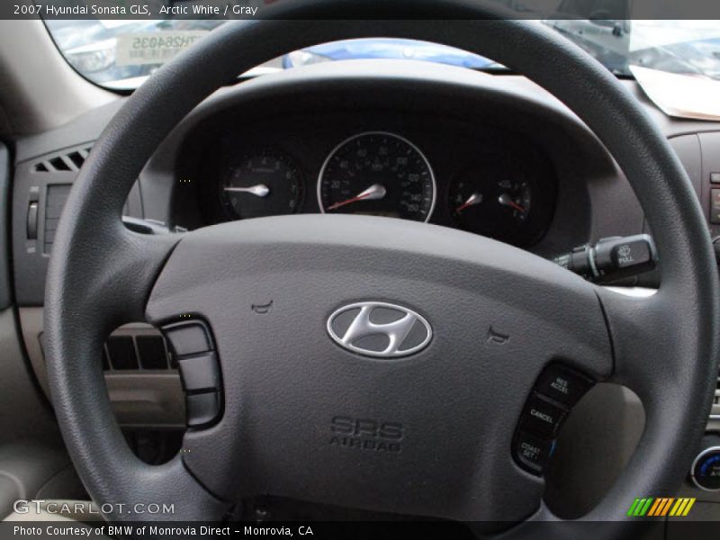 Arctic White / Gray 2007 Hyundai Sonata GLS