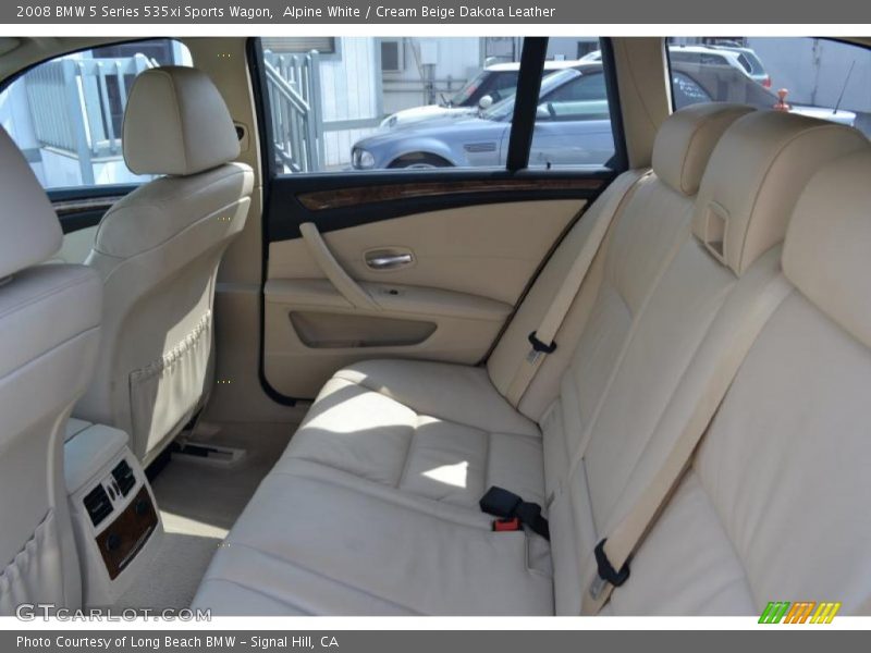 Alpine White / Cream Beige Dakota Leather 2008 BMW 5 Series 535xi Sports Wagon