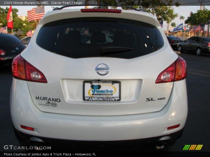 Glacier Pearl / Beige 2009 Nissan Murano SL AWD