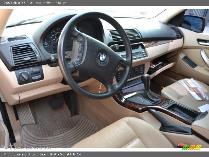 Alpine White / Beige 2003 BMW X5 3.0i