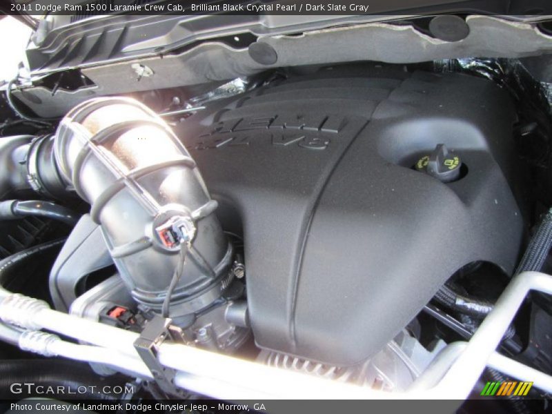 Brilliant Black Crystal Pearl / Dark Slate Gray 2011 Dodge Ram 1500 Laramie Crew Cab
