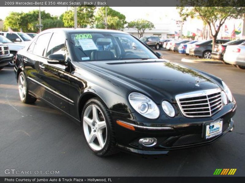 Black / Black 2009 Mercedes-Benz E 350 4Matic Sedan