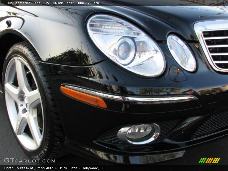 Black / Black 2009 Mercedes-Benz E 350 4Matic Sedan