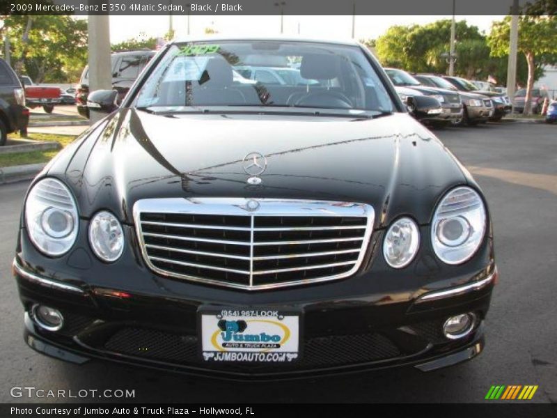 Black / Black 2009 Mercedes-Benz E 350 4Matic Sedan