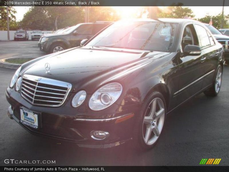 Black / Black 2009 Mercedes-Benz E 350 4Matic Sedan