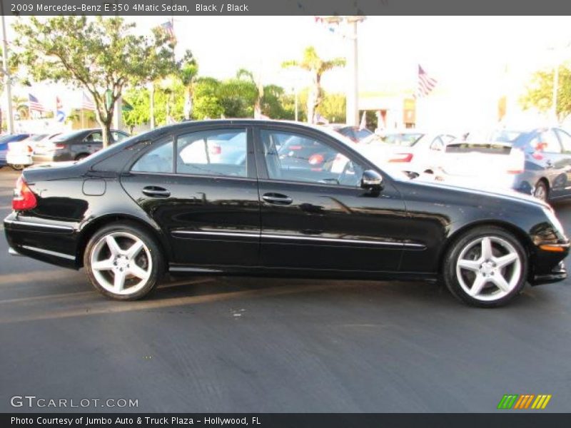 Black / Black 2009 Mercedes-Benz E 350 4Matic Sedan