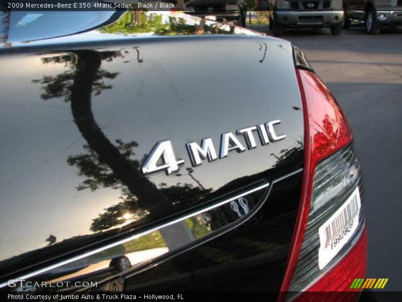 Black / Black 2009 Mercedes-Benz E 350 4Matic Sedan
